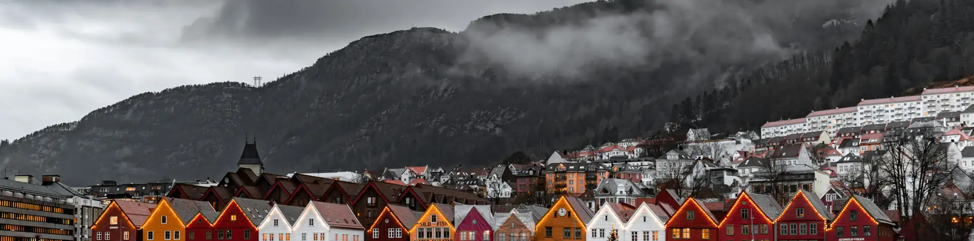 Bergenas – norvegiškai šiltas ir lietingas miestas